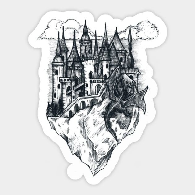 CASTLE IN THE AIR Sticker by luccablack